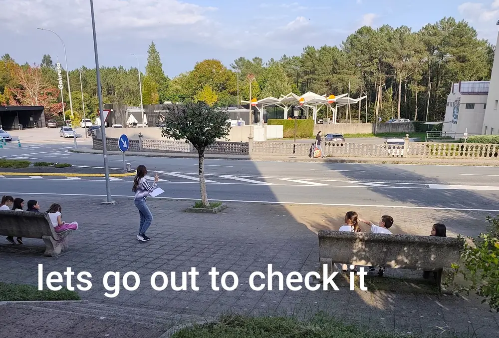 Actividade de inglés ao aire libre